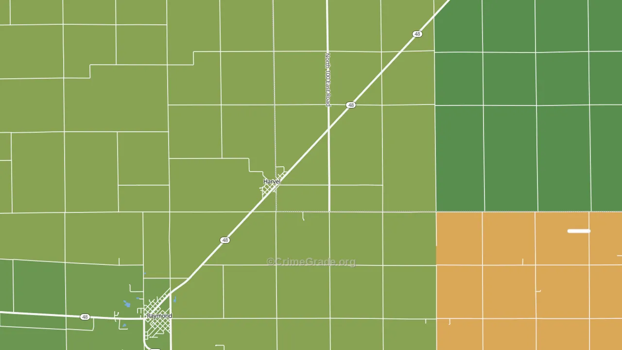 Harvel, IL Map of Drug-Related Crime Rates