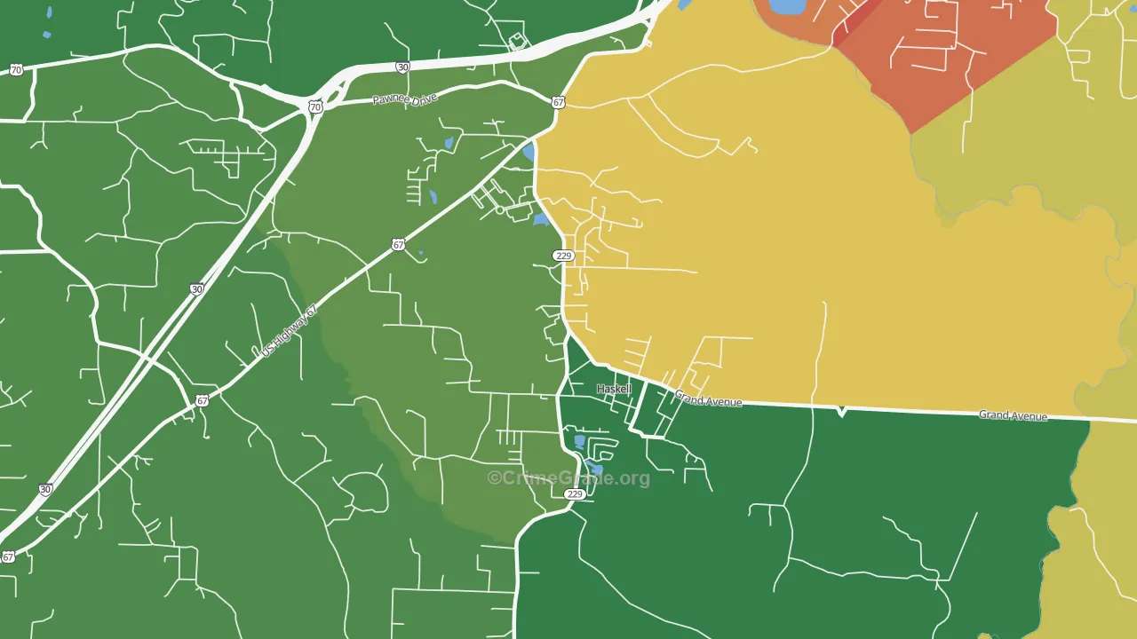 Haskell, AR Map of Drug-Related Crime Rates