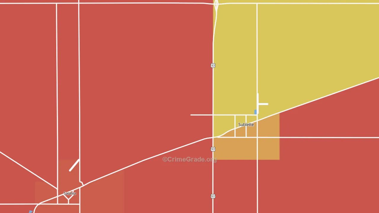 Haskell County, KS Map of Drug-Related Crime Rates