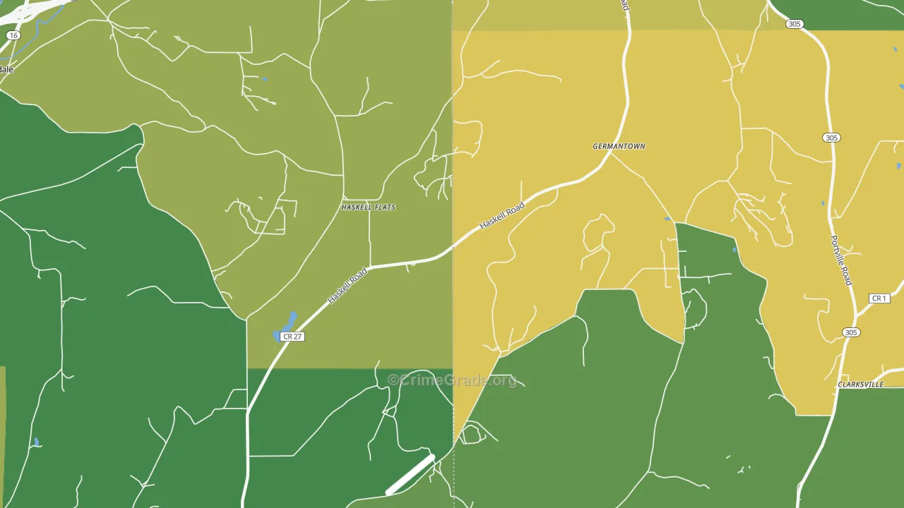 Haskell Flats, NY Map of Drug-Related Crime Rates