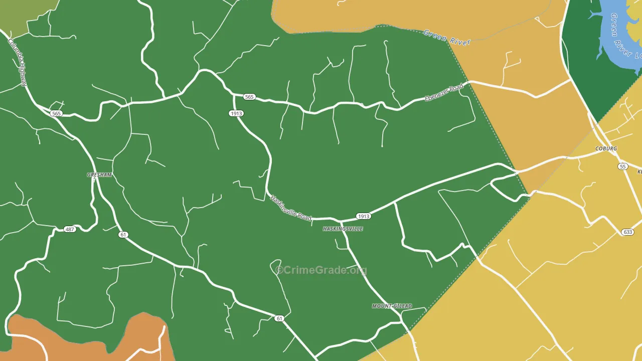 Haskingsville, KY Map of Drug-Related Crime Rates