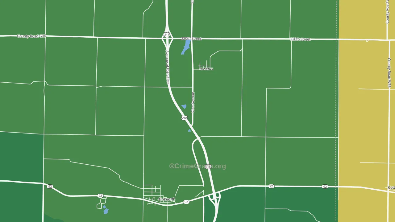 Haskins, IA Map of Drug-Related Crime Rates