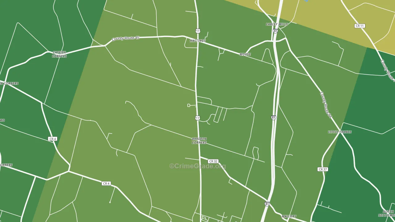 Hastings, NY Map of Drug-Related Crime Rates
