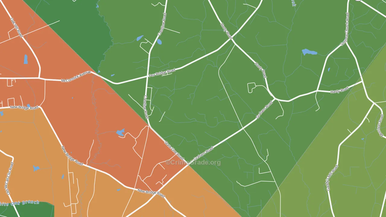 Hasty, NC Map of Drug-Related Crime Rates
