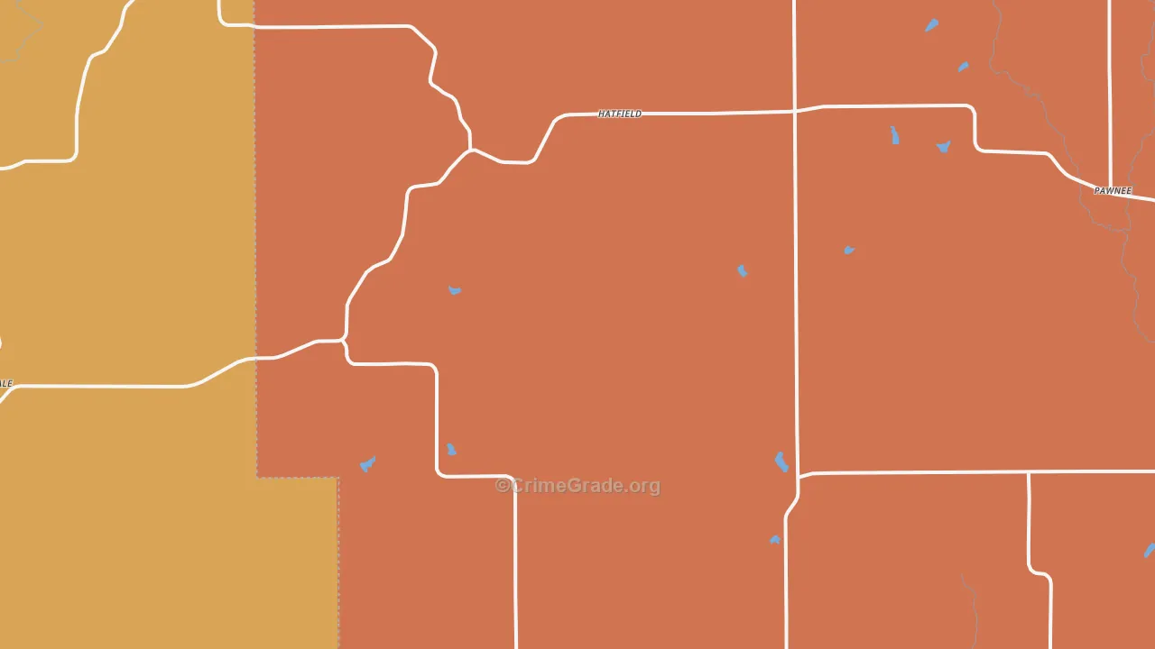 Hatfield, MO Map of Drug-Related Crime Rates