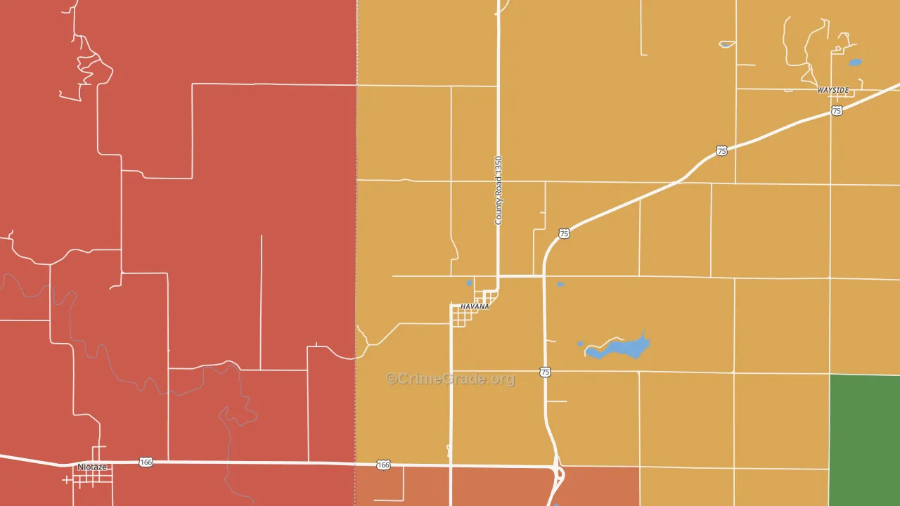 Havana, KS Map of Drug-Related Crime Rates