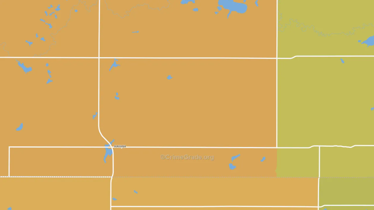 Havana, ND Map of Drug-Related Crime Rates