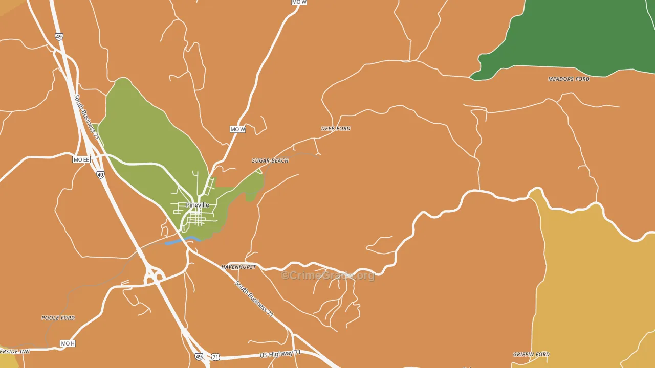 Havenhurst, MO Map of Drug-Related Crime Rates
