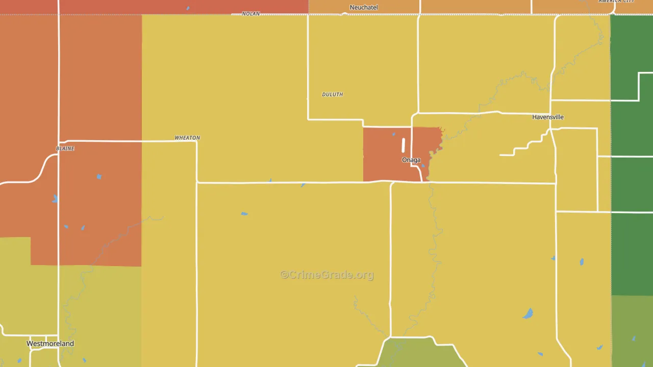 Havensville, KS Map of Drug-Related Crime Rates