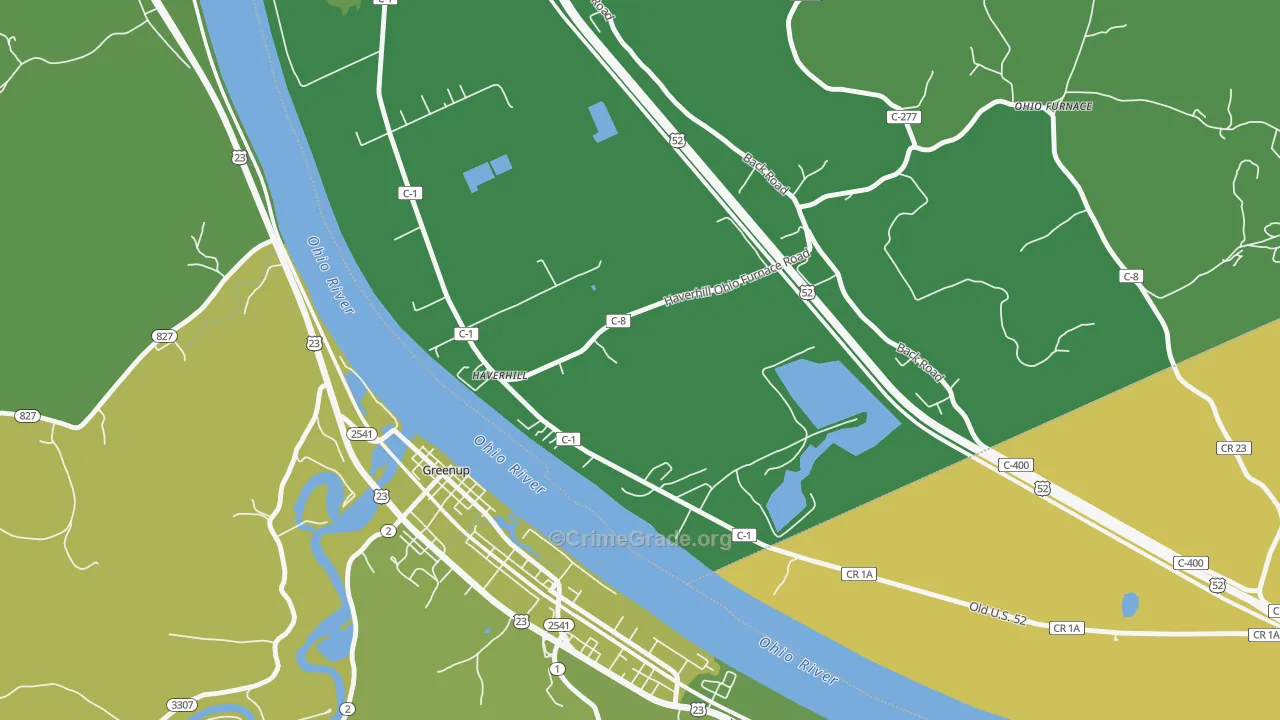 Haverhill, OH Map of Drug-Related Crime Rates