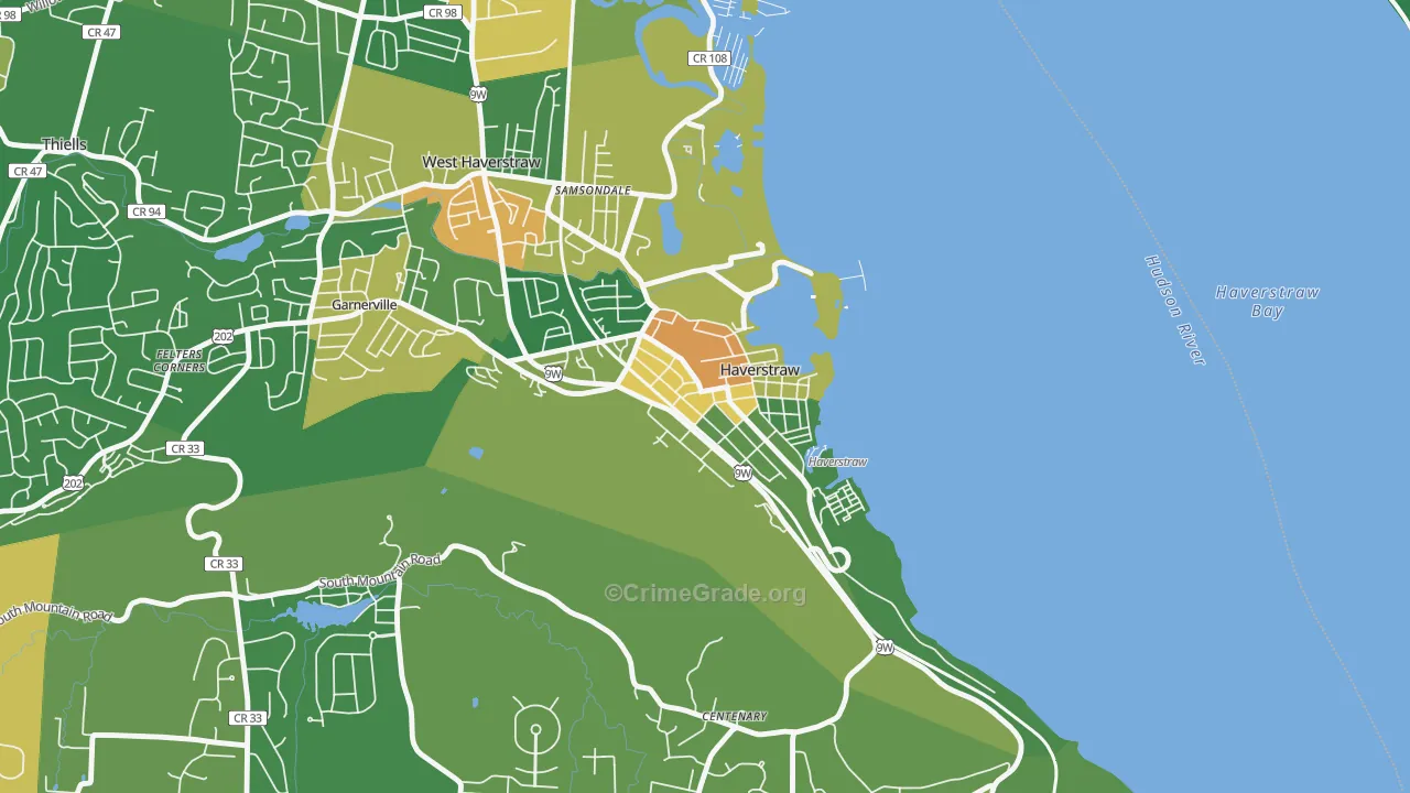 Haverstraw, NY Map of Drug-Related Crime Rates