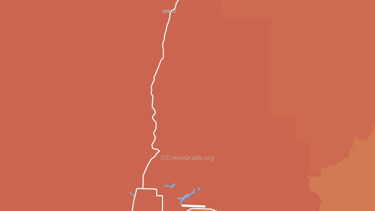 Havilah, CA Map of Drug-Related Crime Rates