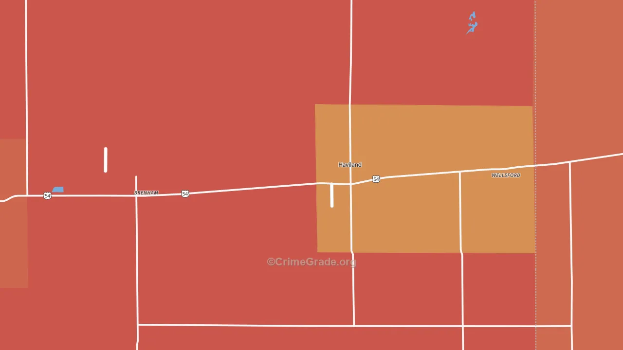 Haviland, KS Map of Drug-Related Crime Rates