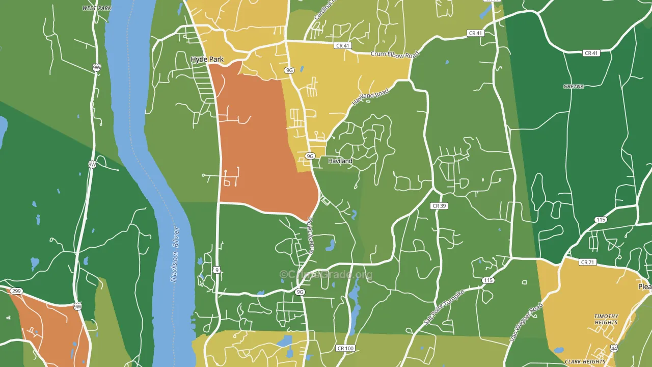 Haviland, NY Map of Drug-Related Crime Rates