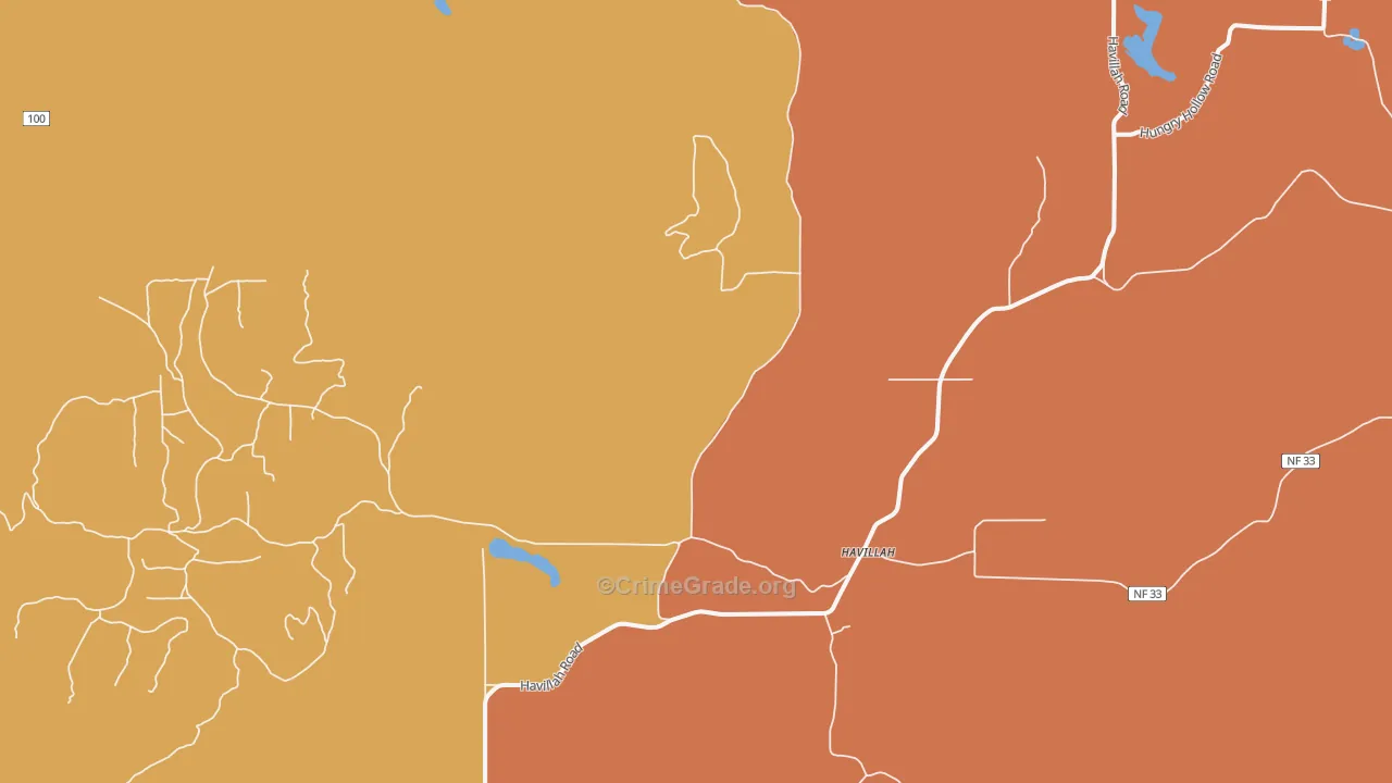 Havillah, WA Map of Drug-Related Crime Rates