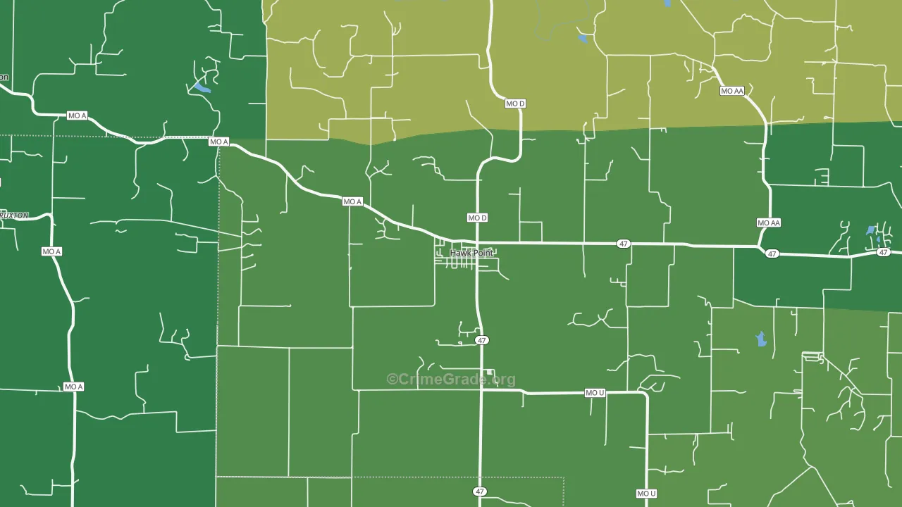 Hawk Point, MO Map of Drug-Related Crime Rates