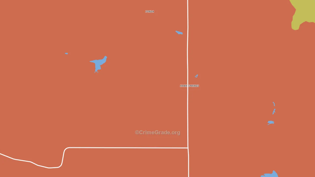 Hawk Springs, WY Map of Drug-Related Crime Rates