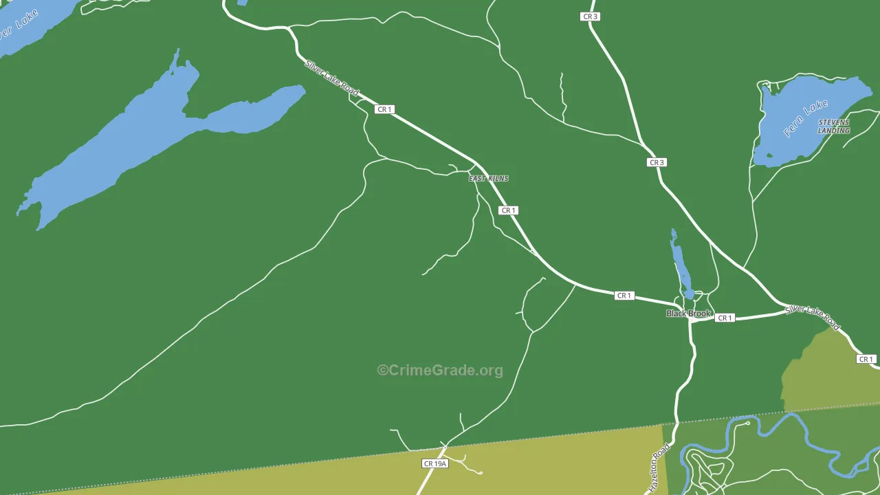 Hawkeye, NY Map of Drug-Related Crime Rates