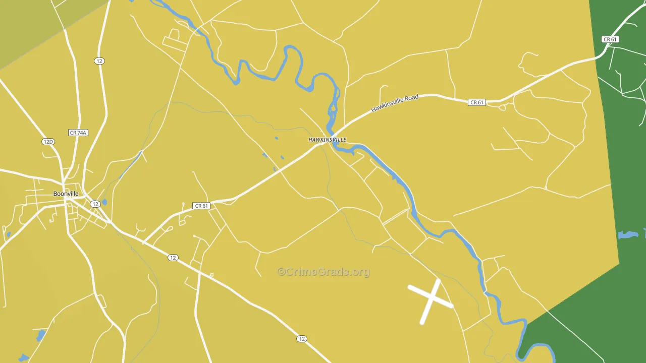 Hawkinsville, NY Map of Drug-Related Crime Rates