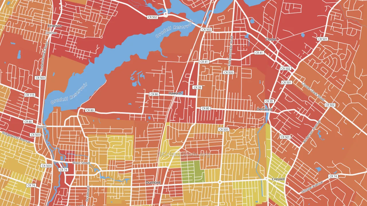 Haworth, NJ Map of Drug-Related Crime Rates