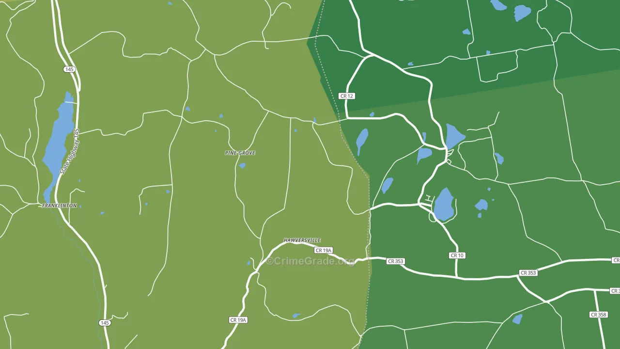 Hawversville, NY Map of Drug-Related Crime Rates