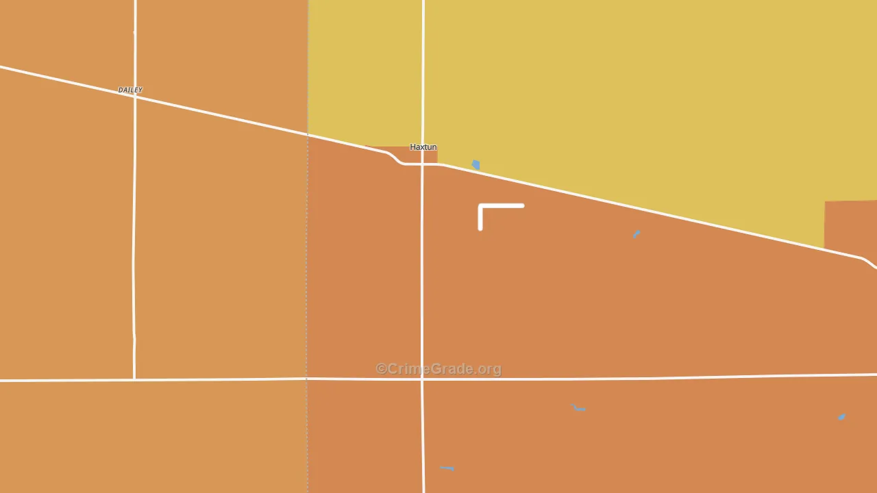 Haxtun, CO Map of Drug-Related Crime Rates