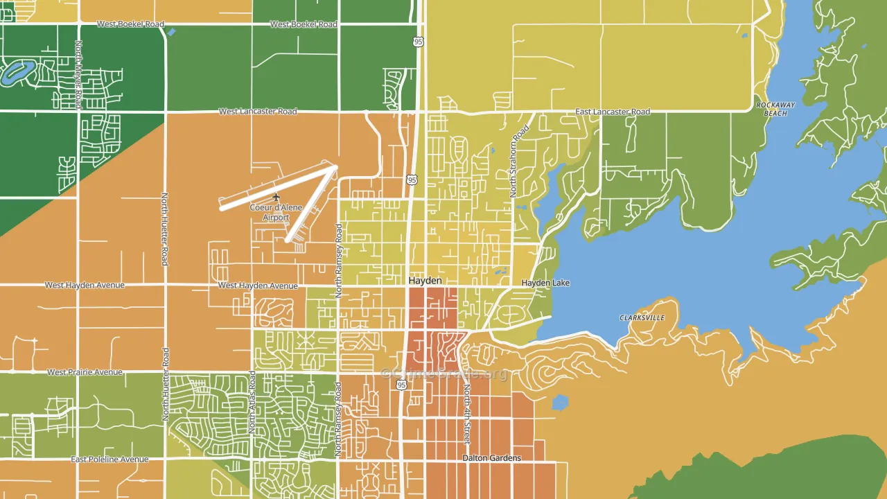 Hayden, ID Map of Drug-Related Crime Rates
