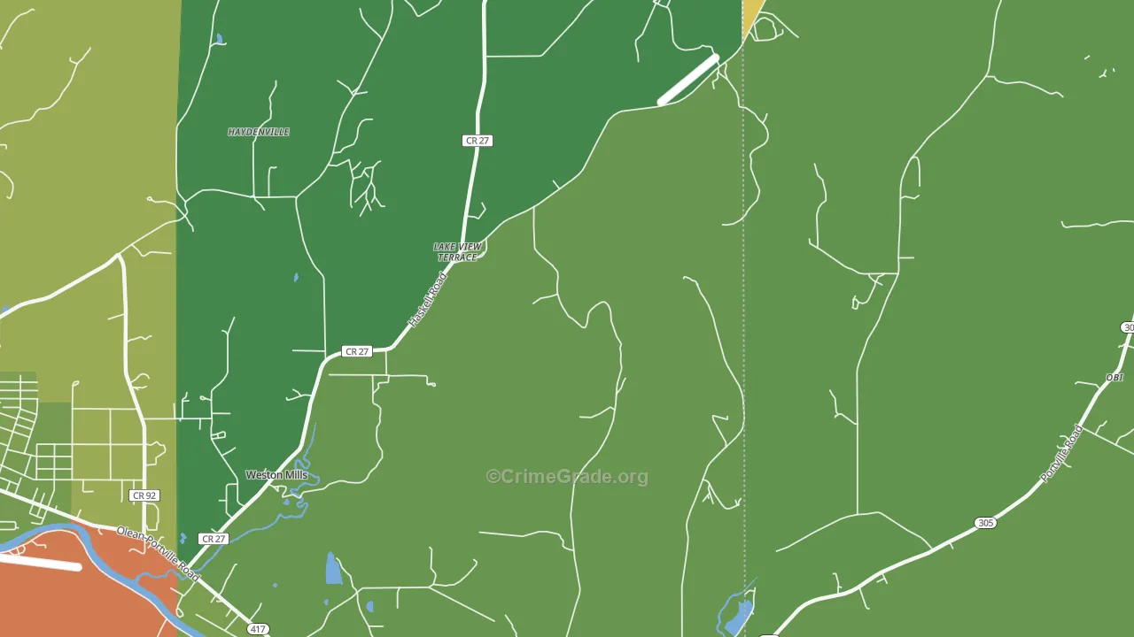 Haydenville, NY Map of Drug-Related Crime Rates