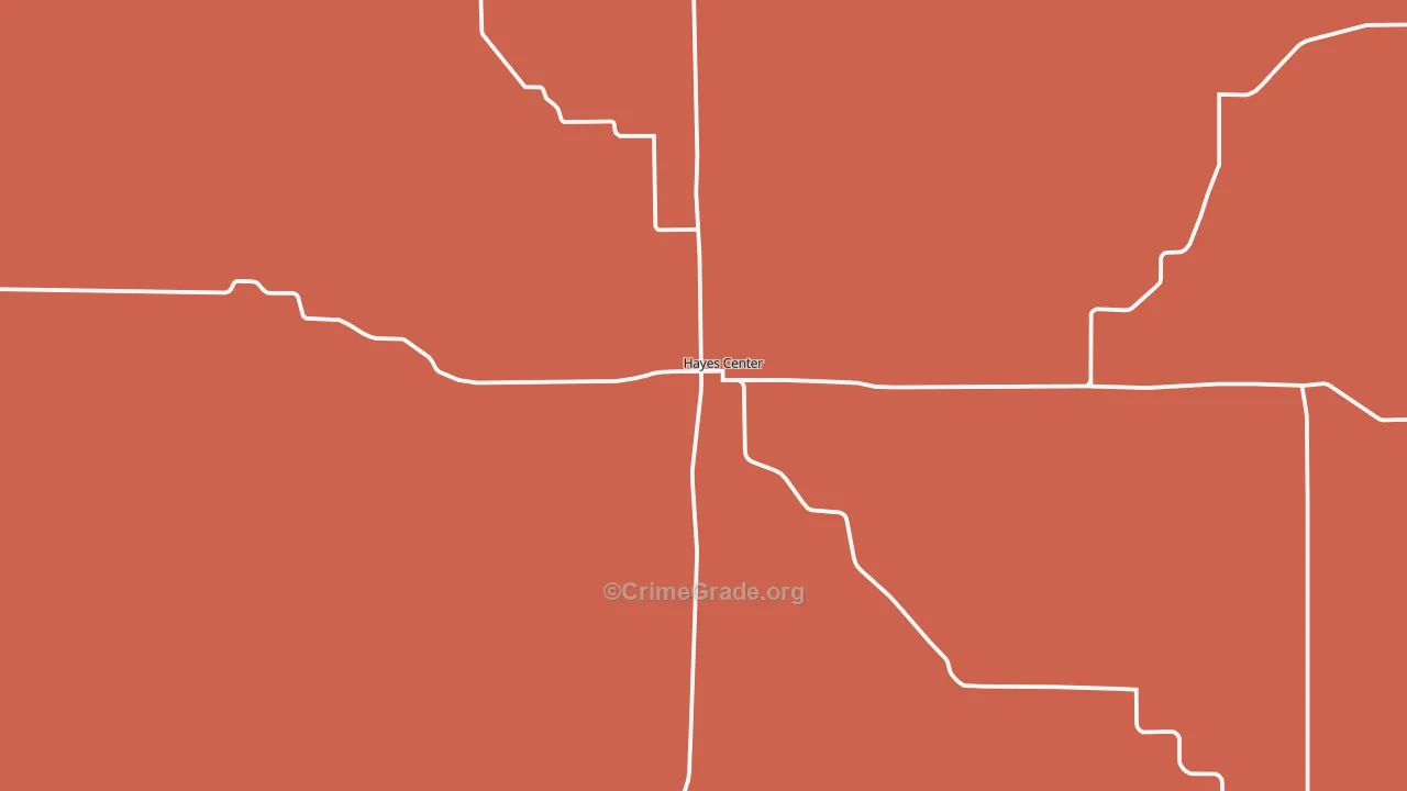 Hayes Center, NE Map of Drug-Related Crime Rates