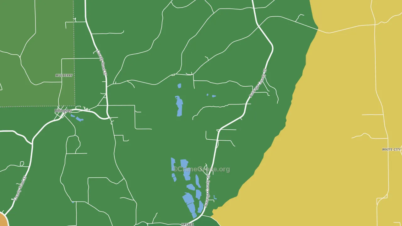 Haynes, AL Map of Drug-Related Crime Rates