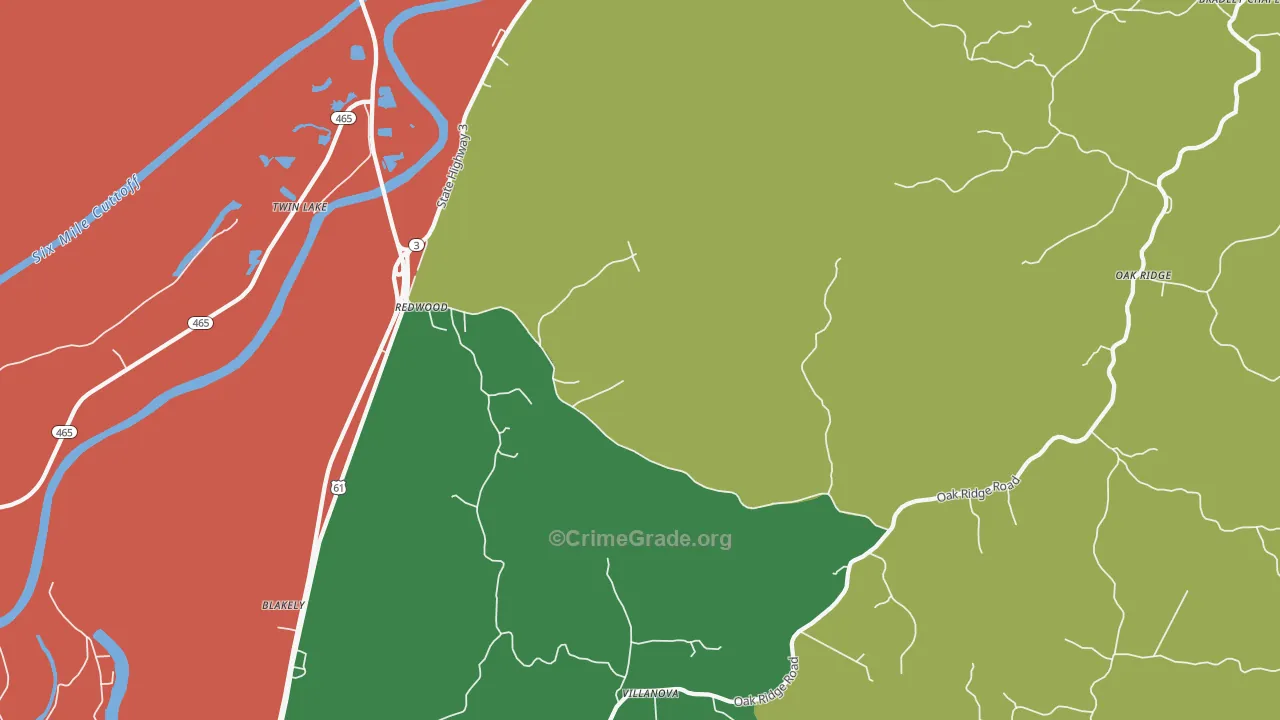 Haynes Bluff, MS Map of Drug-Related Crime Rates