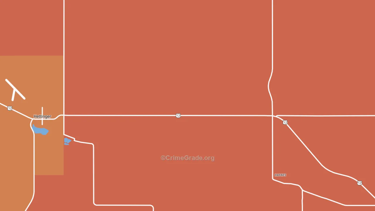 Haynes, ND Map of Drug-Related Crime Rates