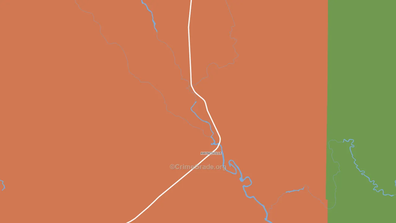 Haynesville, ME Map of Drug-Related Crime Rates