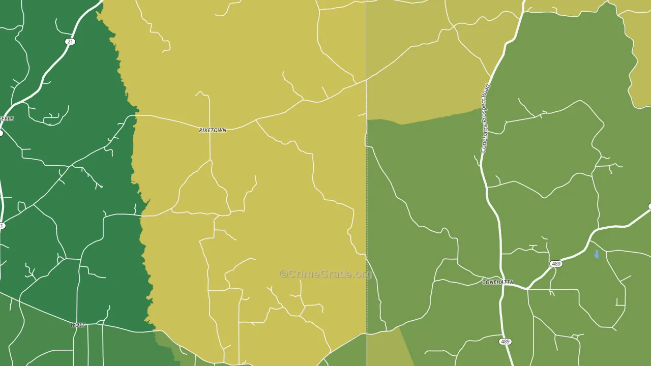 Hays, MS Map of Drug-Related Crime Rates