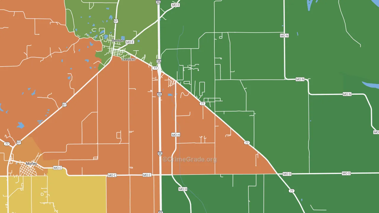 Haywood City, MO Map of Drug-Related Crime Rates