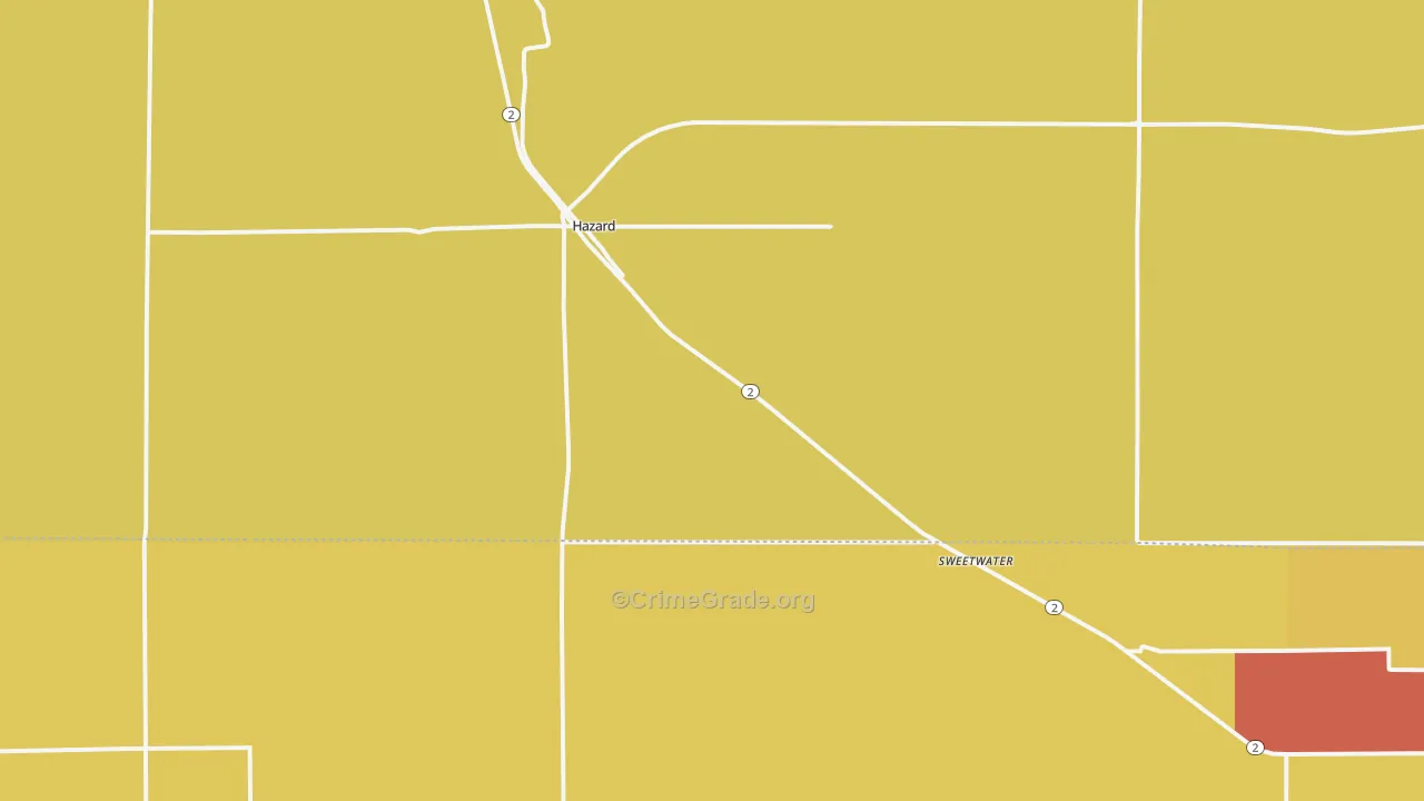 Hazard, NE Map of Drug-Related Crime Rates