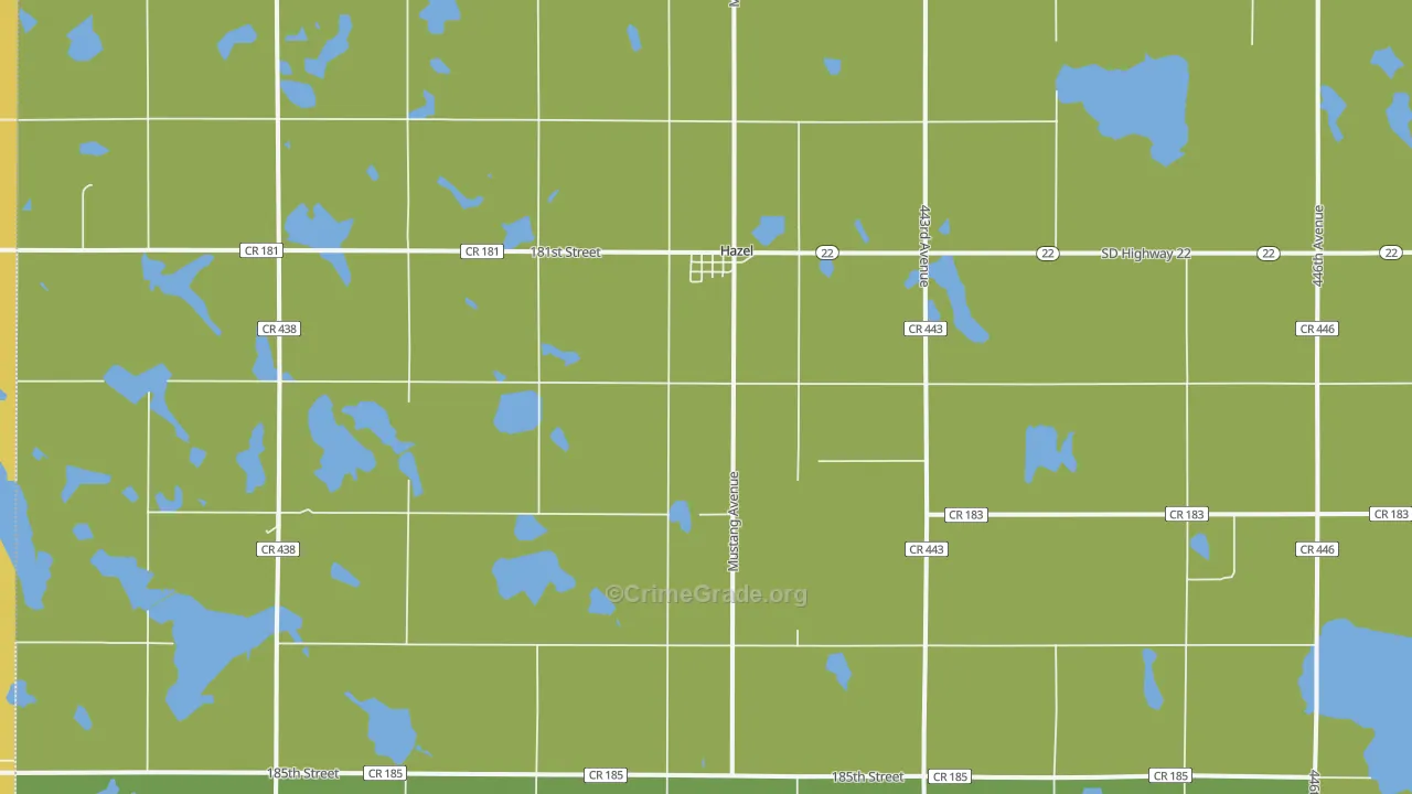 Hazel, SD Map of Drug-Related Crime Rates