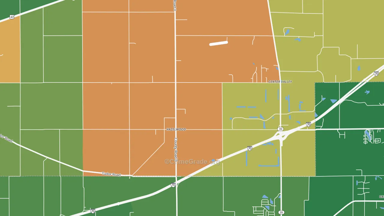 Hazelwood, IN Map of Drug-Related Crime Rates