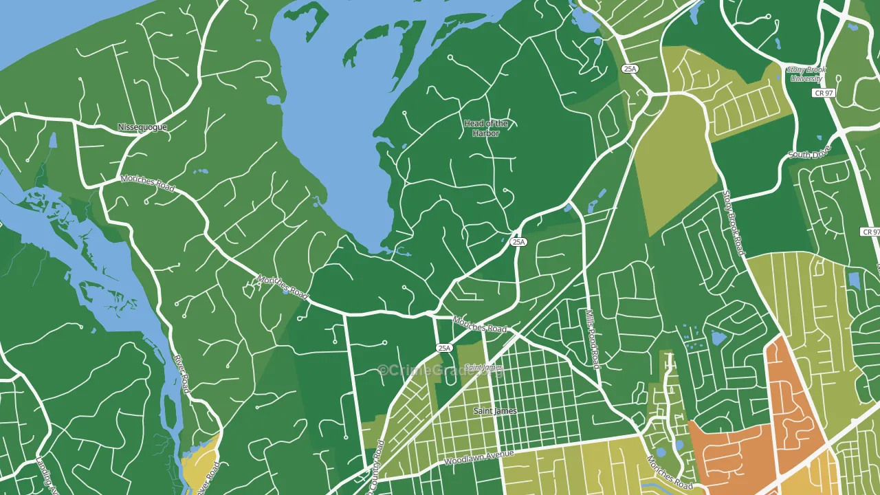 Head of the Harbor, NY Map of Drug-Related Crime Rates