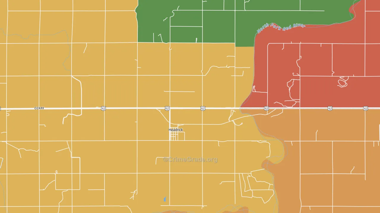 Headrick, OK Map of Drug-Related Crime Rates