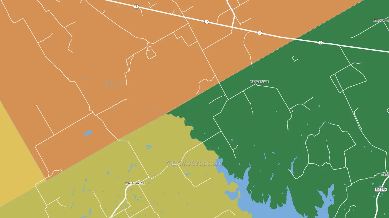 Headsville, TX Map of Drug-Related Crime Rates