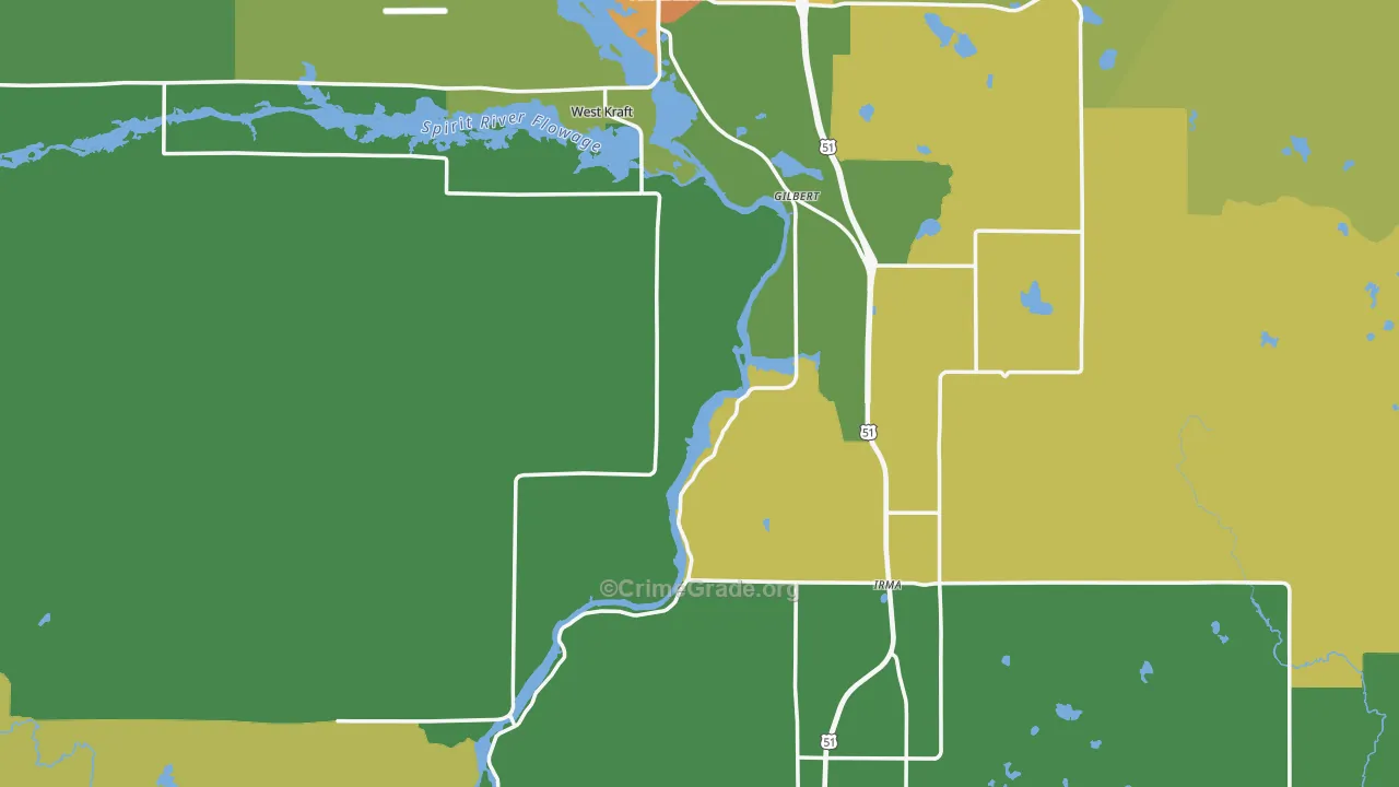 Heafford Junction, WI Map of Drug-Related Crime Rates