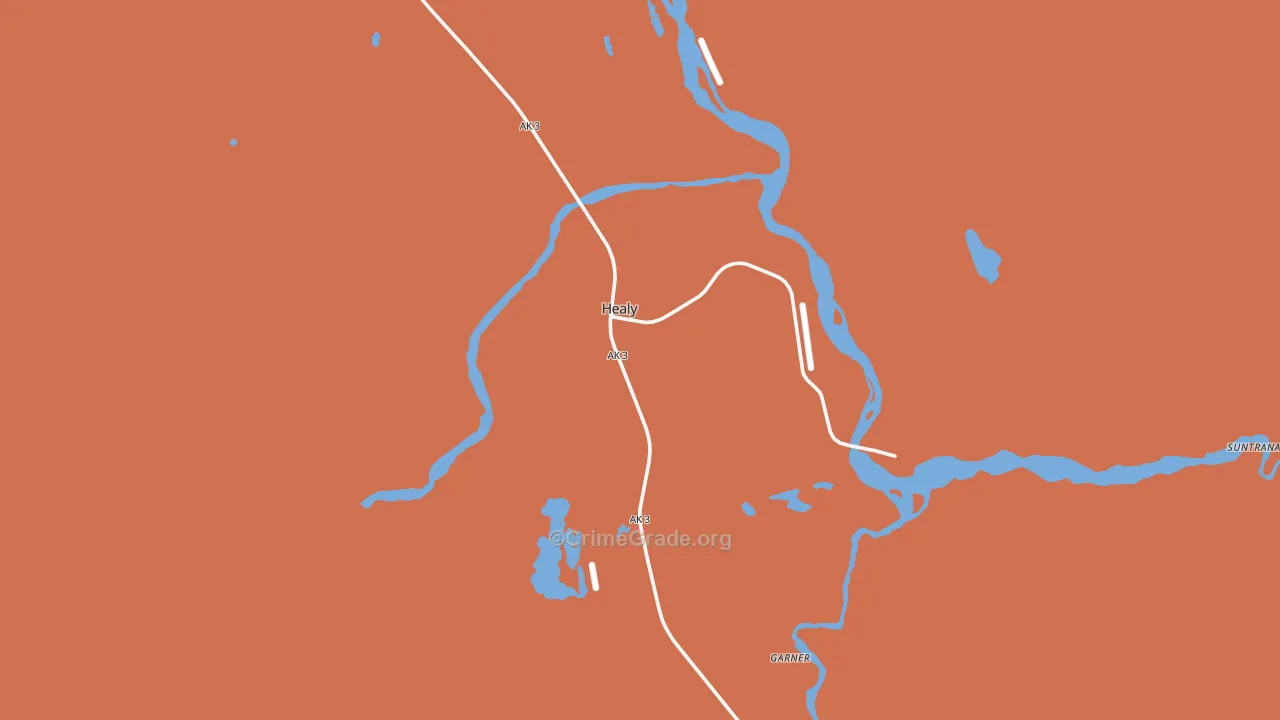 Healy, AK Map of Drug-Related Crime Rates