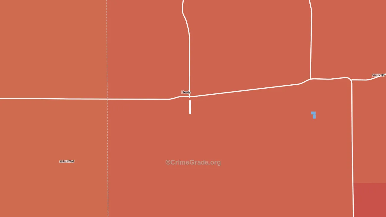 Healy, KS Map of Drug-Related Crime Rates