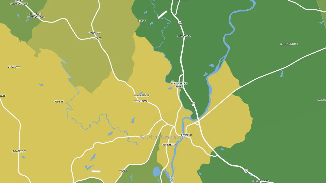 Heard County, GA Map of Drug-Related Crime Rates