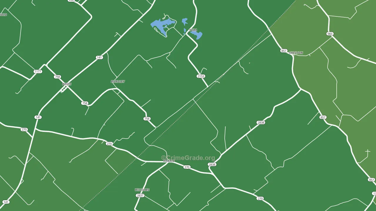 Hearin, KY Map of Drug-Related Crime Rates