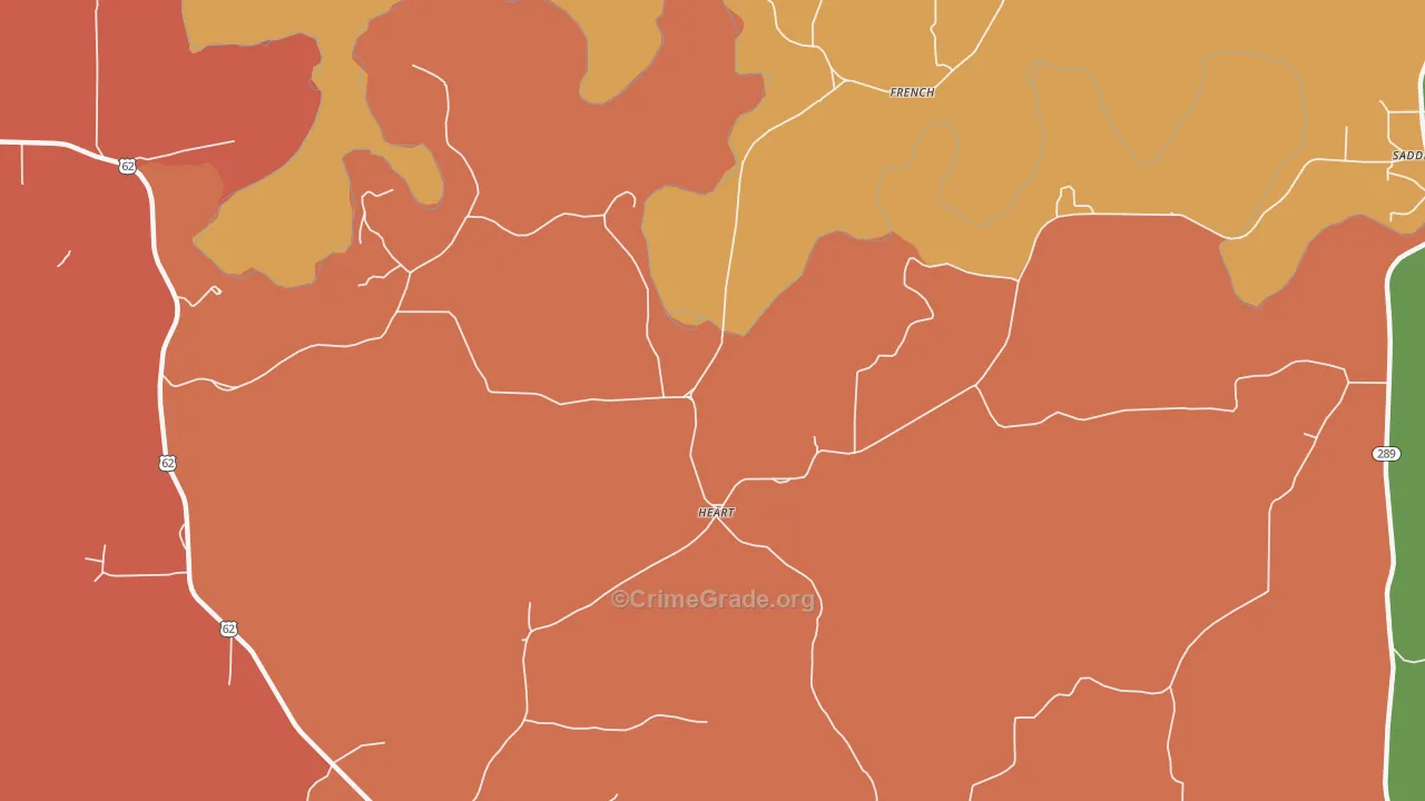Heart, AR Map of Drug-Related Crime Rates