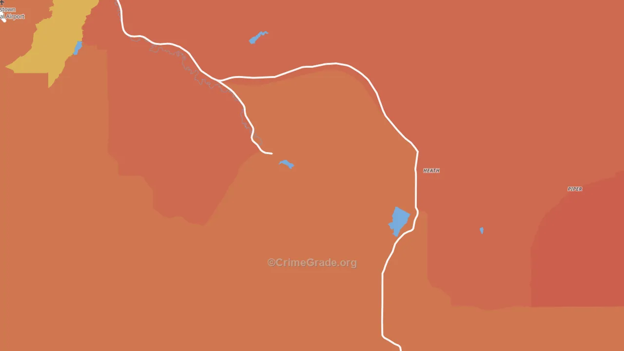 Heath, MT Map of Drug-Related Crime Rates