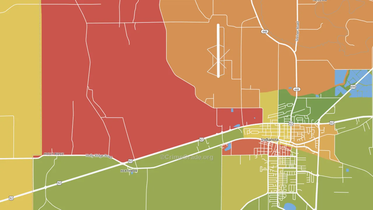 Heathman, MS Map of Drug-Related Crime Rates