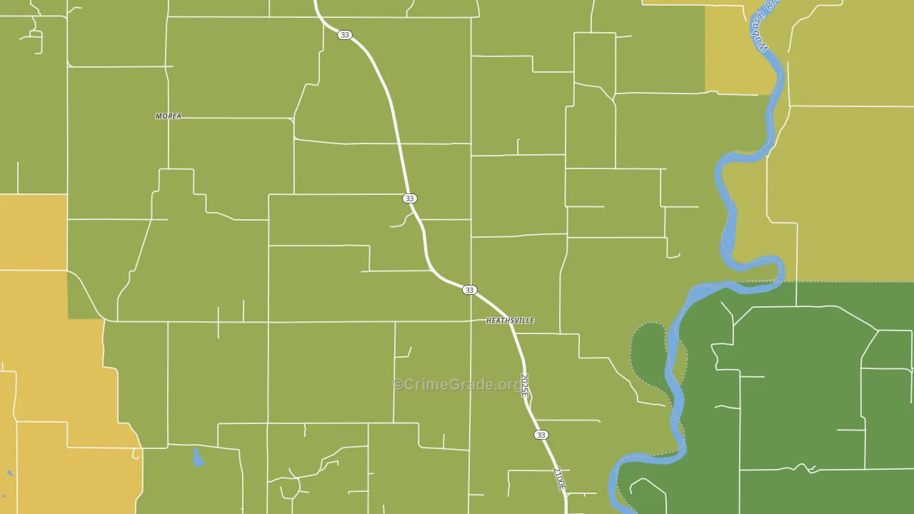 Heathsville, IL Map of Drug-Related Crime Rates